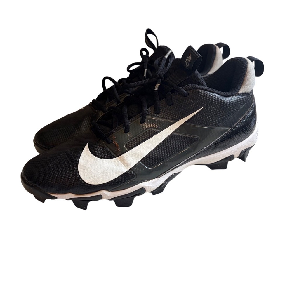 Nike Alpha Huarache 3 Varsity Low Baseball Cleats Black White Mens Size 13